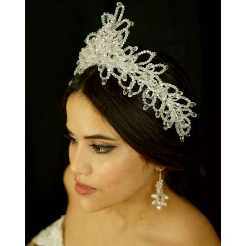 Couronne mariée, modèle floral