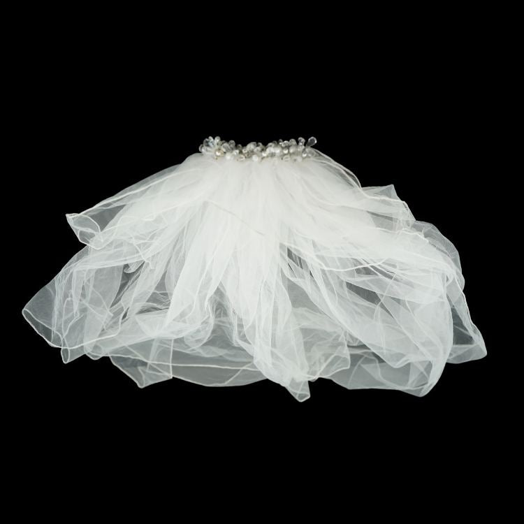 Voile blanc pour mariée, modèle court